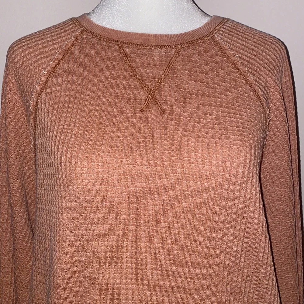 Z Supply Claire Waffle Long Sleeve - Russet - Picture 2 of 14
